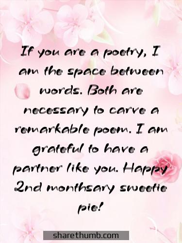 happy 2nd monthsary message for my girlfriend
